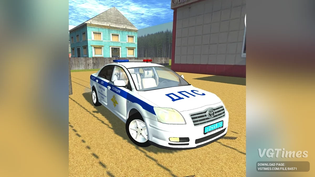 Simple Car Crash Physics Sim — Policía de tránsito del Toyota Avensis