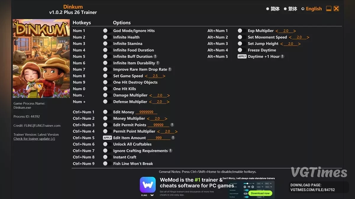 Dinkum — Entrenador (+26) [1.02]