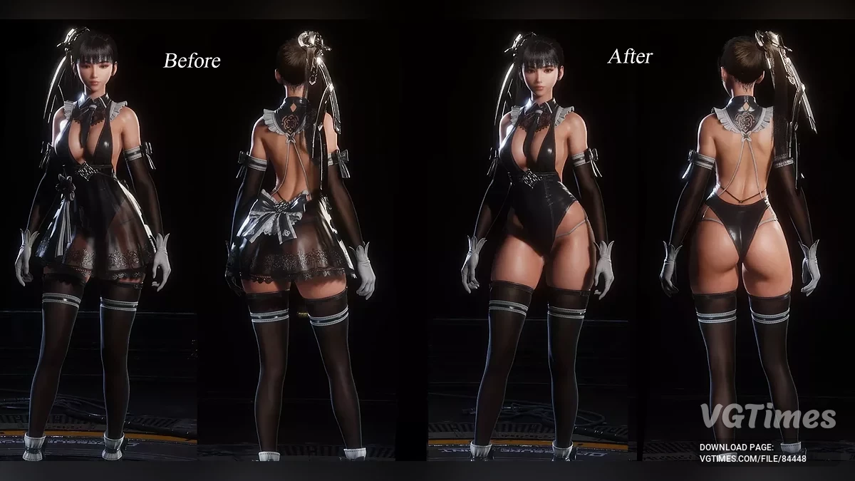 Stellar Blade — Traje ceremonial de YoRHa sin falda
