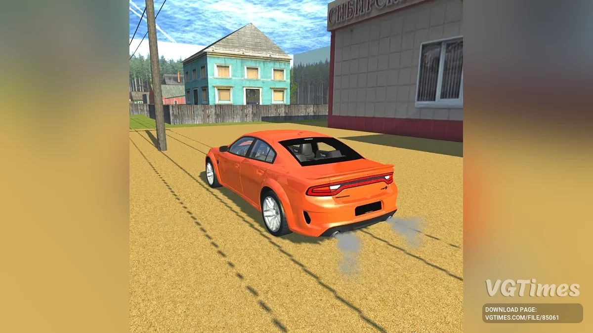 Simple Car Crash Physics Sim — Dodge Charger SRT Hellcat