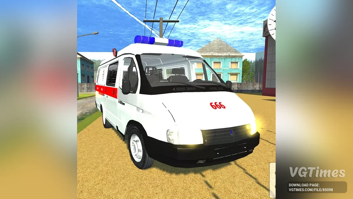 Simple Car Crash Physics Sim — Ambulancia Gazelle