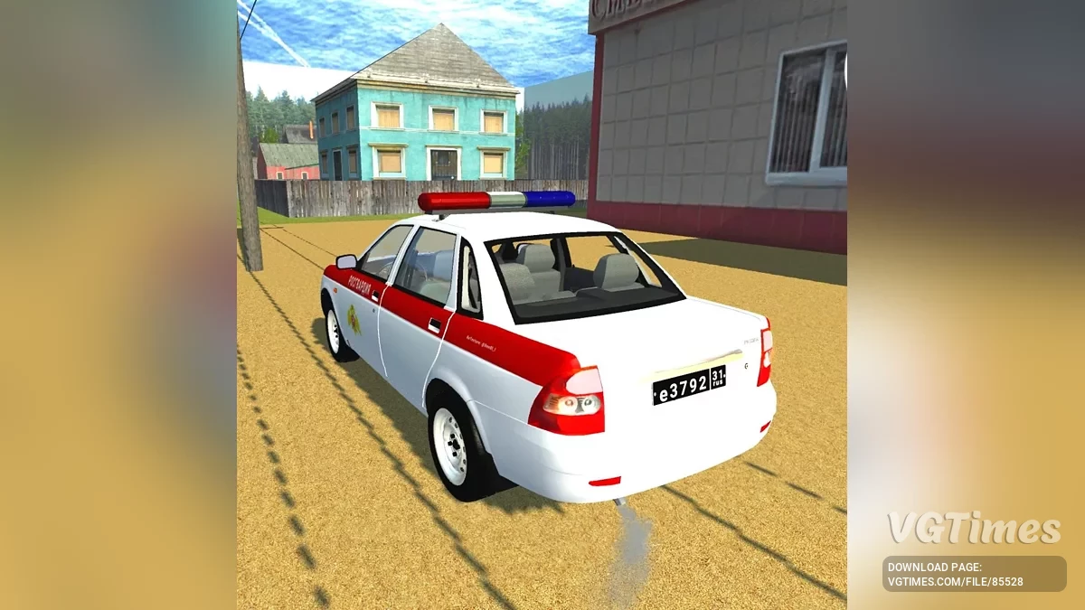 Simple Car Crash Physics Sim — Lada Priora Росгвардія