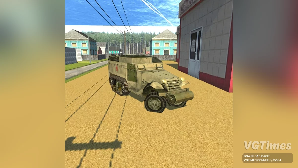 Simple Car Crash Physics Sim — Semiorugas M3A1 Servicio Soviético