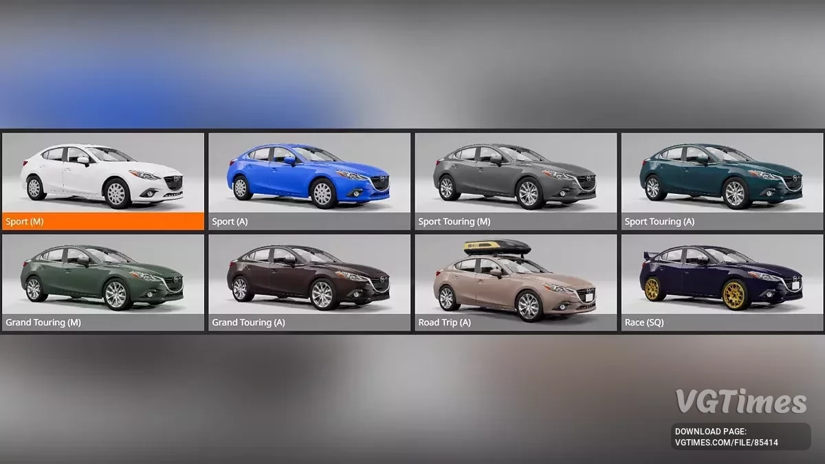 BeamNG.drive — Mazda 3 (2018) v1.0 (0.36.x)