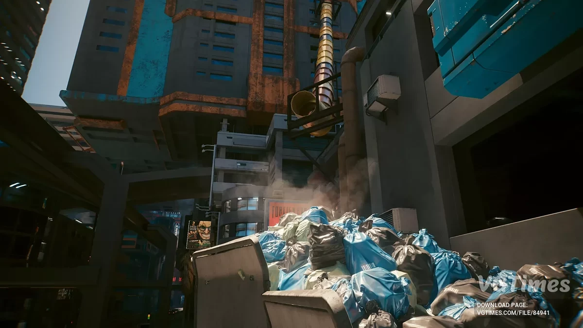 Cyberpunk 2077: Ultimate Edition — Rura śmieciowa (wyjście z wieży H10)