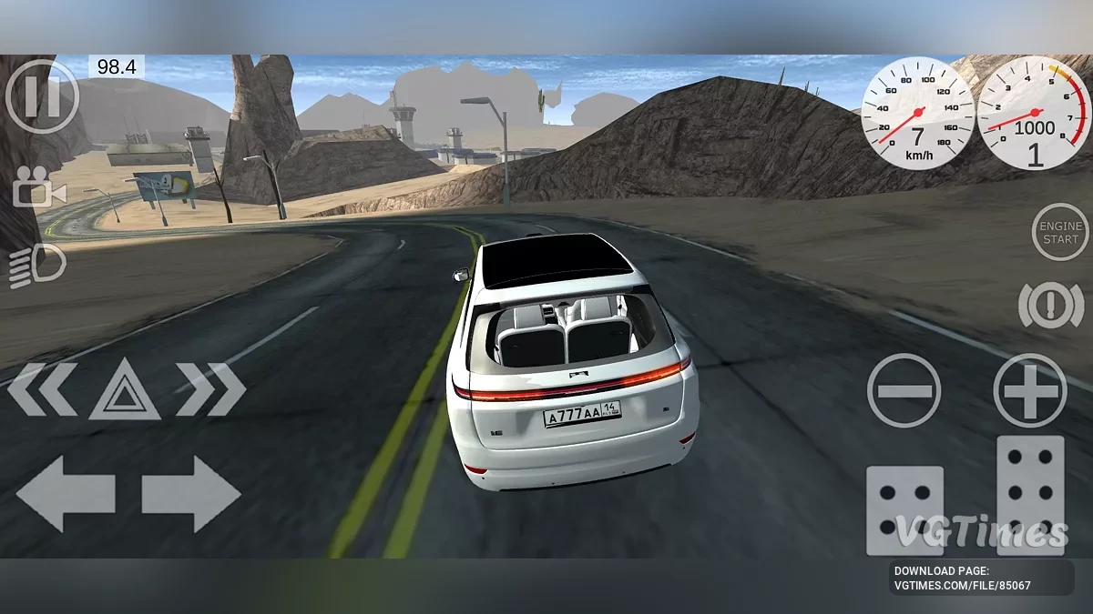 Simple Car Crash Physics Sim — Величезна пустельна траса з зруйнованим мостом (для стрибків) та офроуду
