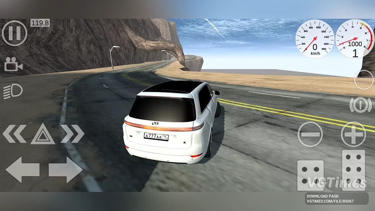 Simple Car Crash Physics Sim — Величезна пустельна траса з зруйнованим мостом (для стрибків) та офроуду