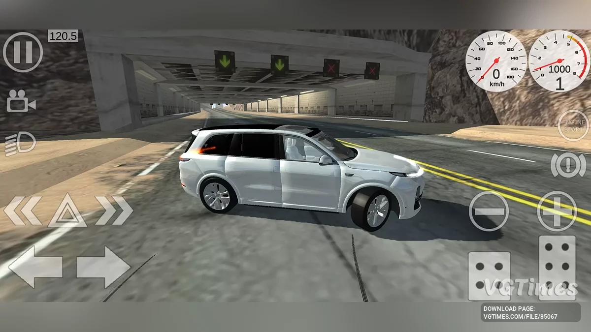 Simple Car Crash Physics Sim — Величезна пустельна траса з зруйнованим мостом (для стрибків) та офроуду