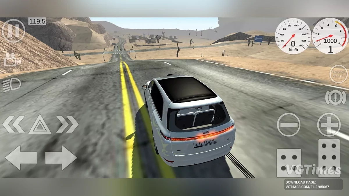 Simple Car Crash Physics Sim — Величезна пустельна траса з зруйнованим мостом (для стрибків) та офроуду