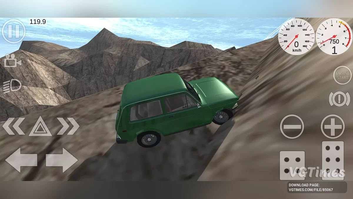 Simple Car Crash Physics Sim — Величезна пустельна траса з зруйнованим мостом (для стрибків) та офроуду