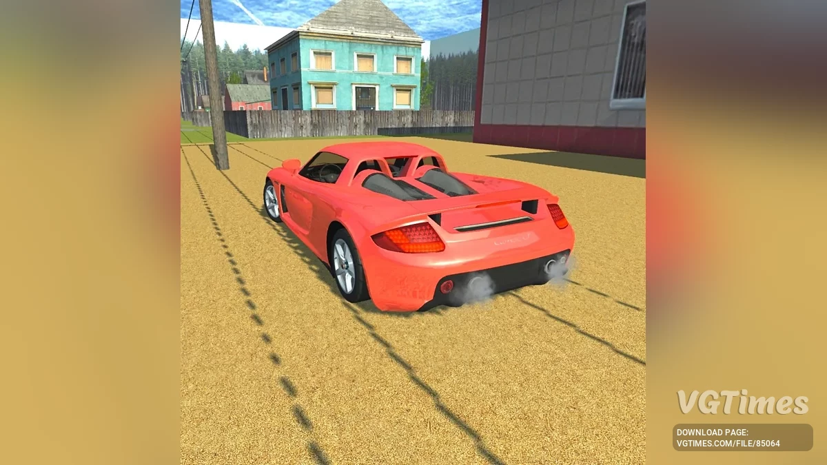 Simple Car Crash Physics Sim — Porsche Carrera GT
