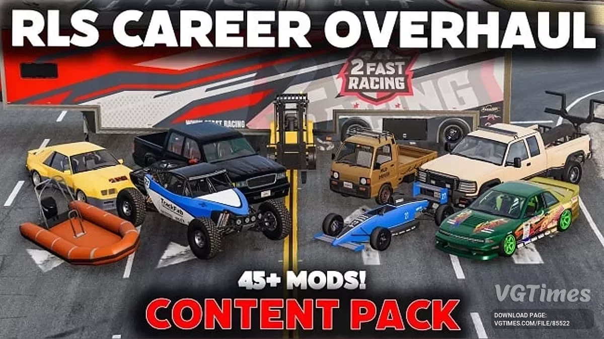 BeamNG.drive — Actualización de Carrera Profesional de RLS - Mejora Profesional Global v2.4.1 (0.36.x)