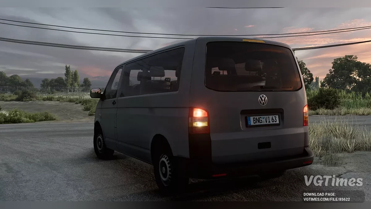 BeamNG.drive — Paket Besar Volkswagen T5+FL Transporter v1.0 (0.36.x)