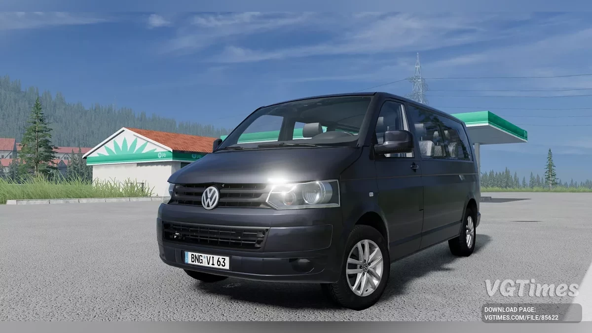 BeamNG.drive — Paket Besar Volkswagen T5+FL Transporter v1.0 (0.36.x)