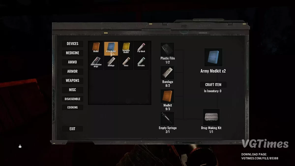 S.T.A.L.K.E.R. 2: Heart of Chornobyl — Зона крафту