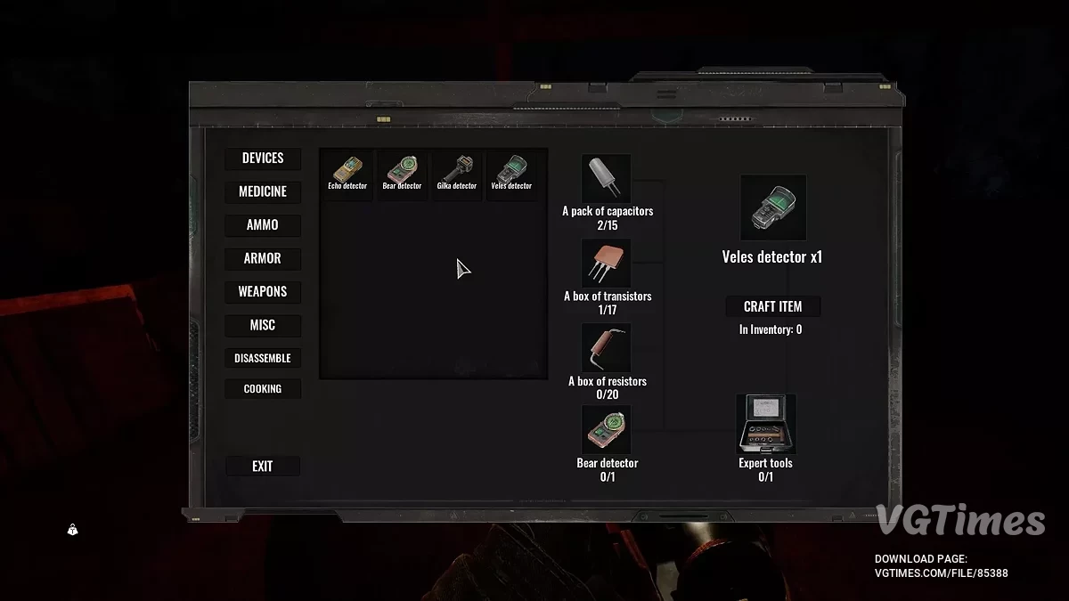 S.T.A.L.K.E.R. 2: Heart of Chornobyl — Зона крафту