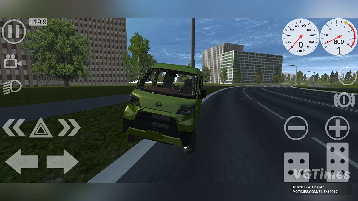 Simple Car Crash Physics Sim — Daihatsu Hijet con bloque de motor central abierto