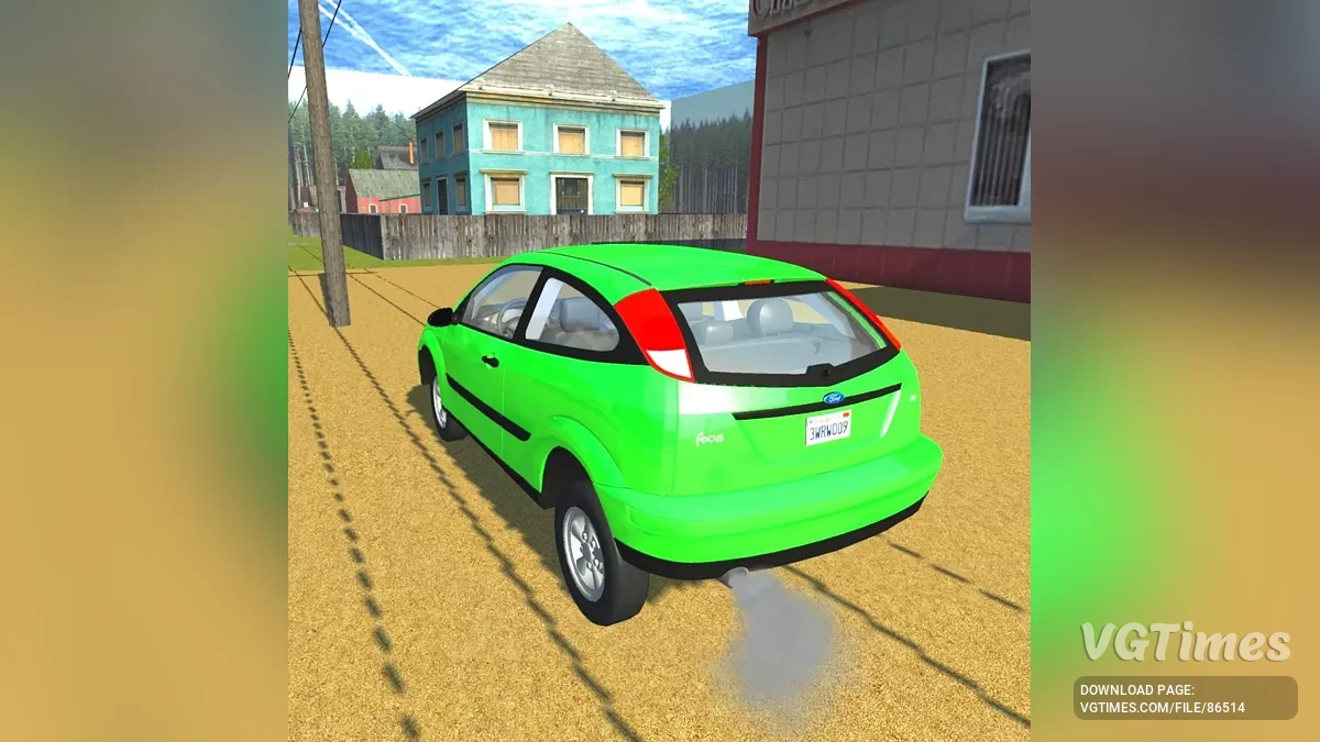 Simple Car Crash Physics Sim — Ford Focus 1 coupe