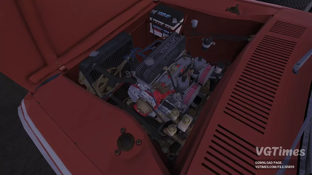 My Summer Car — Czerwona Satsuma GT i pełny garaż tuningu, 500.000 marek