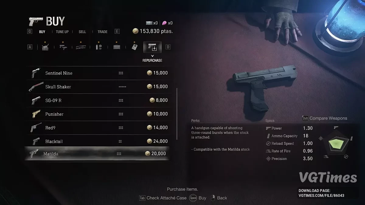 Resident Evil 4 Remake (2023) — M6H замість «Матильди»