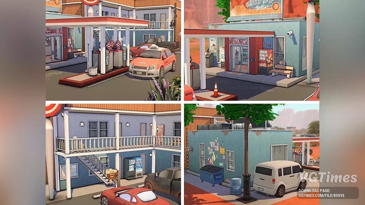 The Sims 4 — Motel ve benzin istasyonu «Kırmızı Kaya»