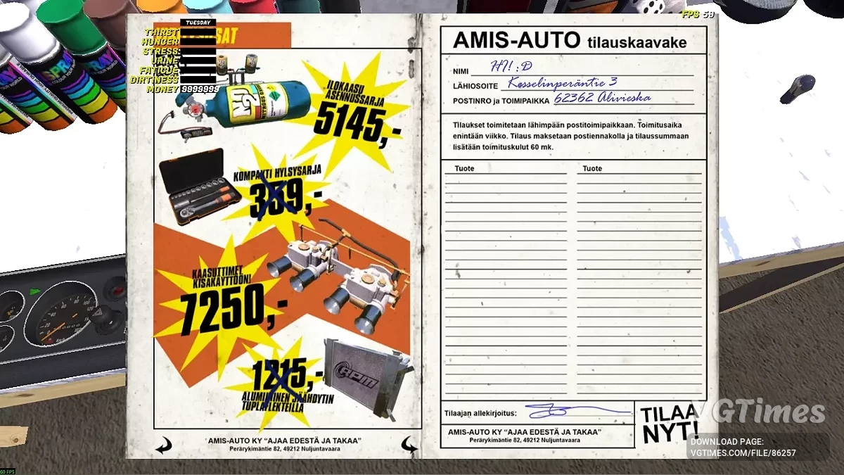 My Summer Car — Pengapian Disetel, Diagnostik Aki Dilakukan dan Generator Berfungsi