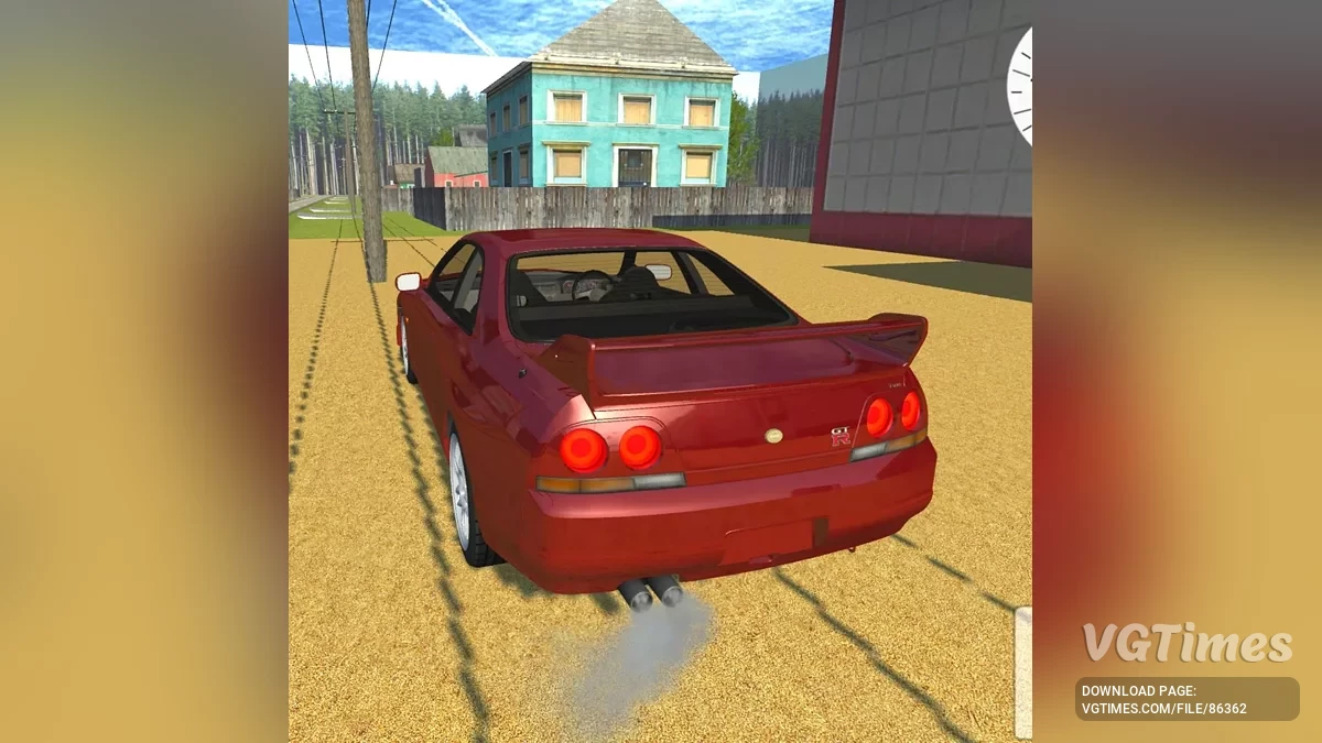 Simple Car Crash Physics Sim — Nissan GTR R33