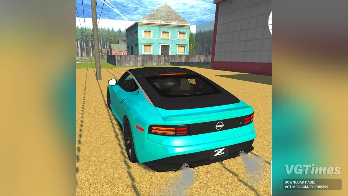 Simple Car Crash Physics Sim — Nissan Z