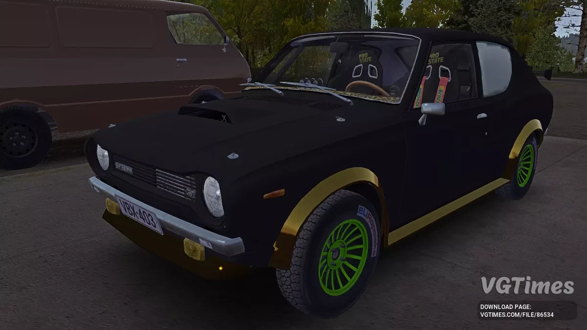 My Summer Car — Ралі Сацума в чорно-матово-золотистій квітці