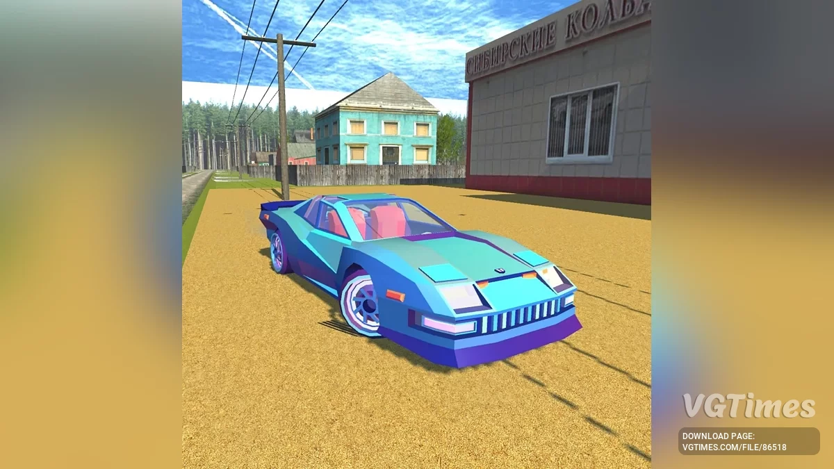 Simple Car Crash Physics Sim — Ретро трохи спортивний автомобіль