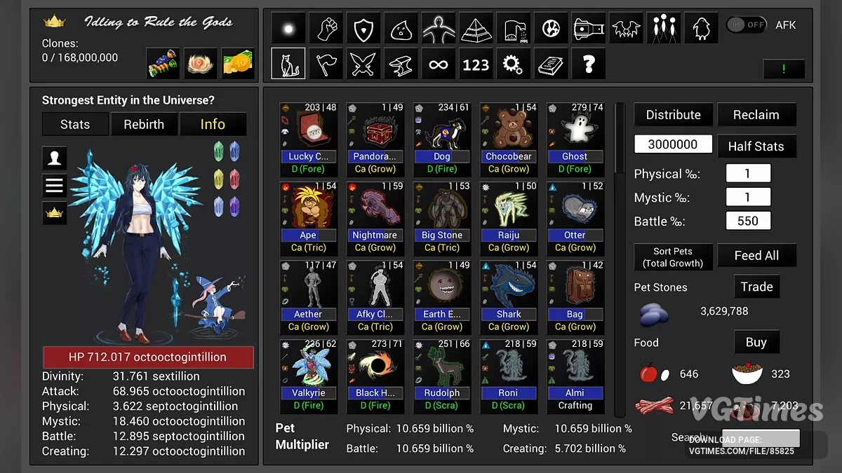 Idling to Rule the Gods — Таблиця для Cheat Engine [UPD: 29.07.2025]