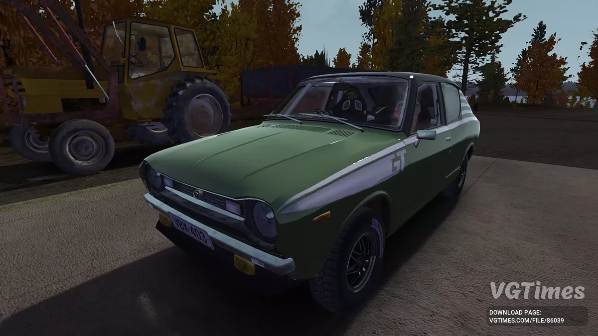My Summer Car — Темно-зелена Cатсума, готова до ралі, різні комплектації коліс, гоночні прилади