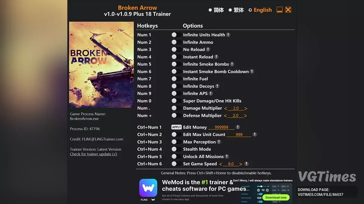 Broken Arrow — Трейнер (+18) [1.0 – 1.0.9]