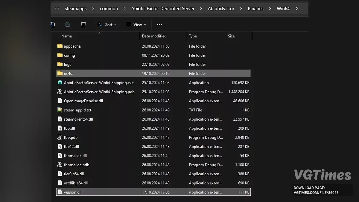 Abiotic Factor — UE4SS untuk mod