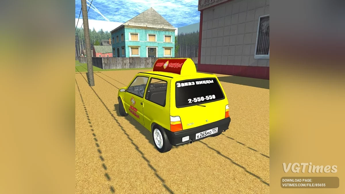 Simple Car Crash Physics Sim — ВАЗ 1111 ОКА "Mundo da Pizza"