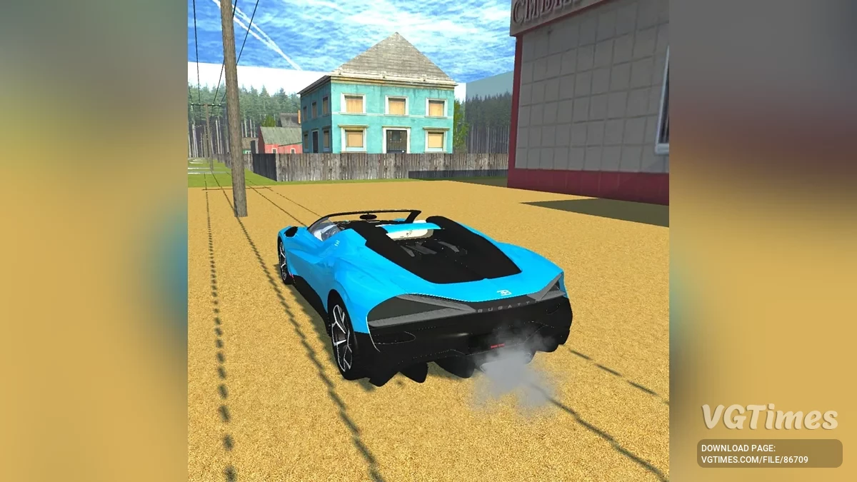 Simple Car Crash Physics Sim — Bugatti Mistral 2023