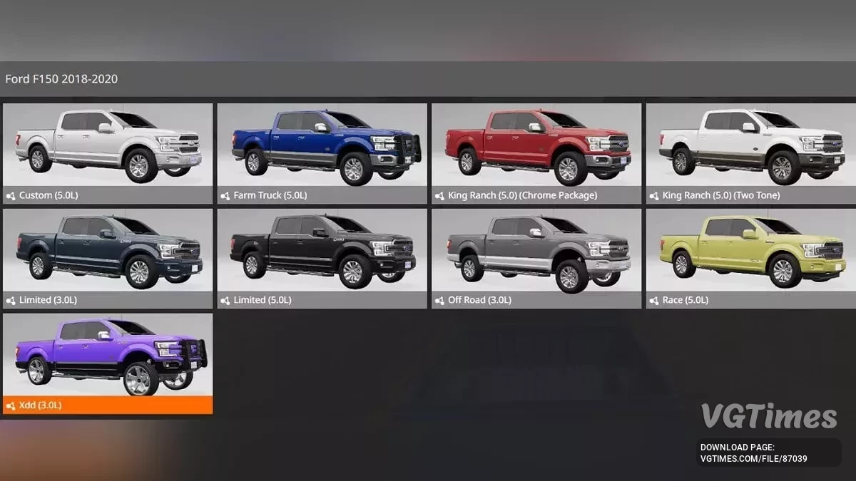 BeamNG.drive — Ford F150 2018-2020 (0.36.x)