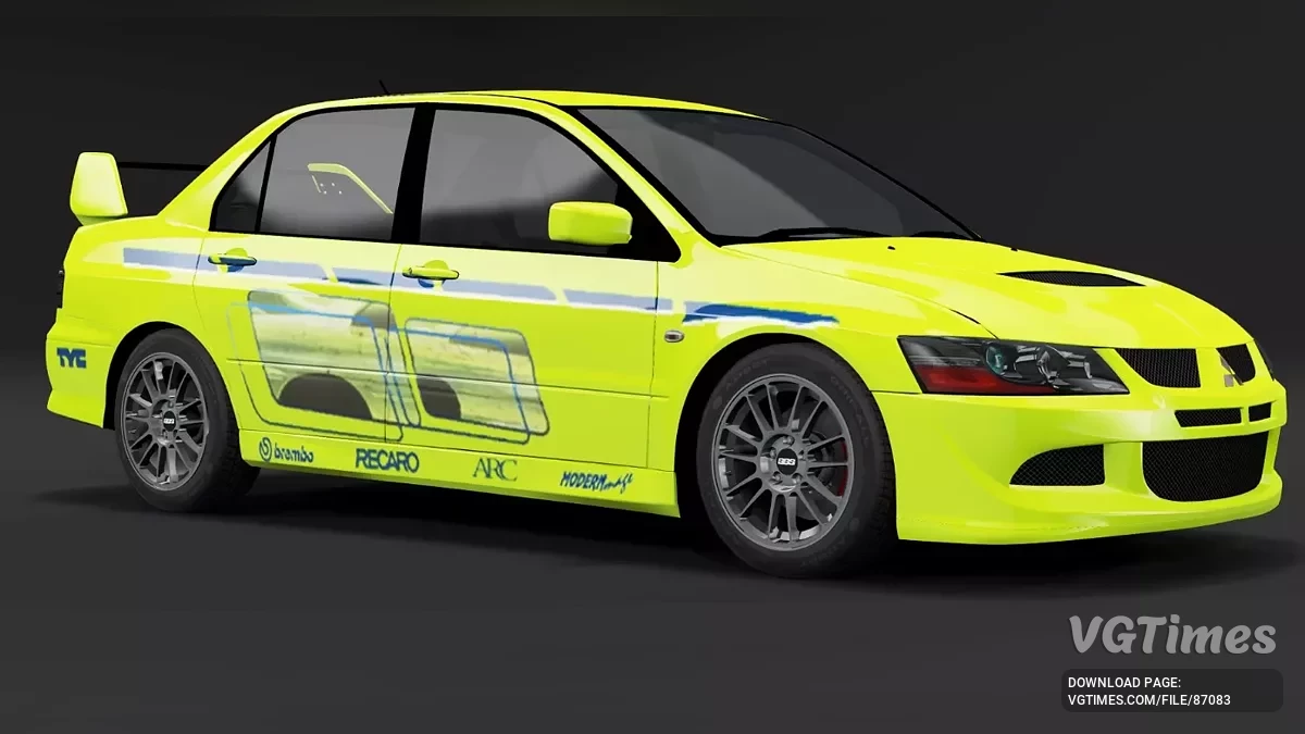 BeamNG.drive — Mitsubishi Lancer Evolution VIII i X v2.90 (0.36.x)