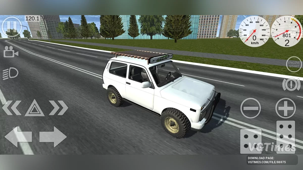 Simple Car Crash Physics Sim — Niva Urban Off-Road dengan Camping di Atas