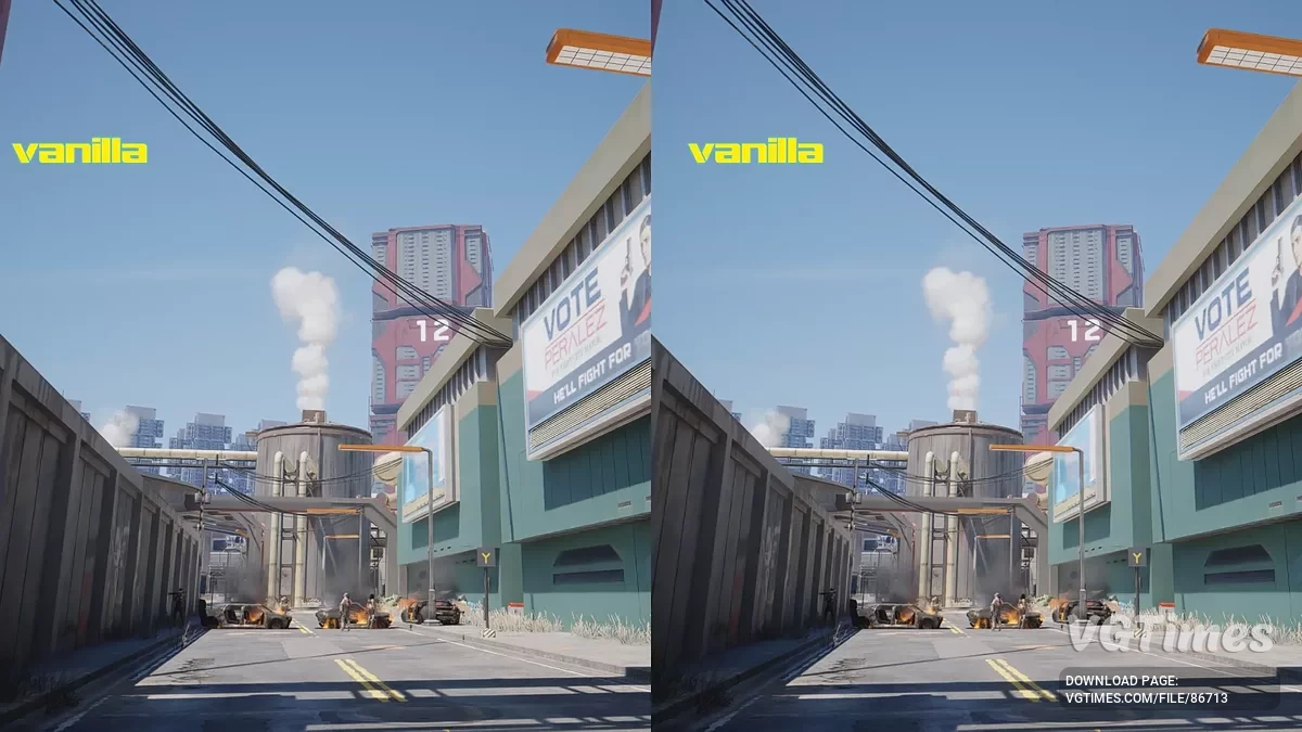 Cyberpunk 2077: Ultimate Edition — Fumaça reformulada de carros explodidos