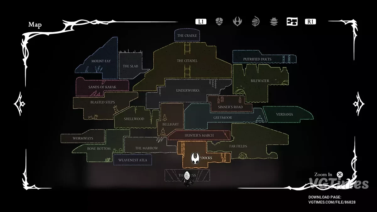 Hollow Knight: Silksong — Pełna mapa i ukończona w 98 procentach