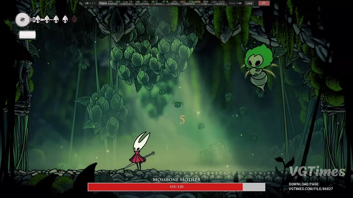 Hollow Knight: Silksong — Полоса здоров'я і шкода