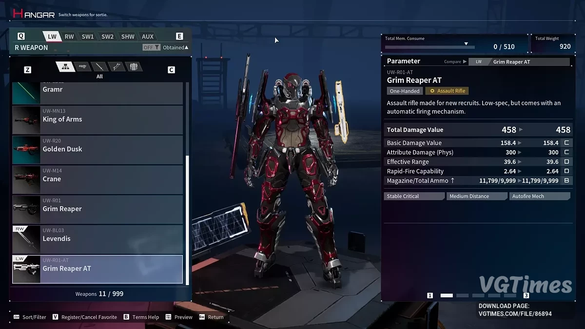 Daemon X Machina: Titanic Scion — Суперзброя