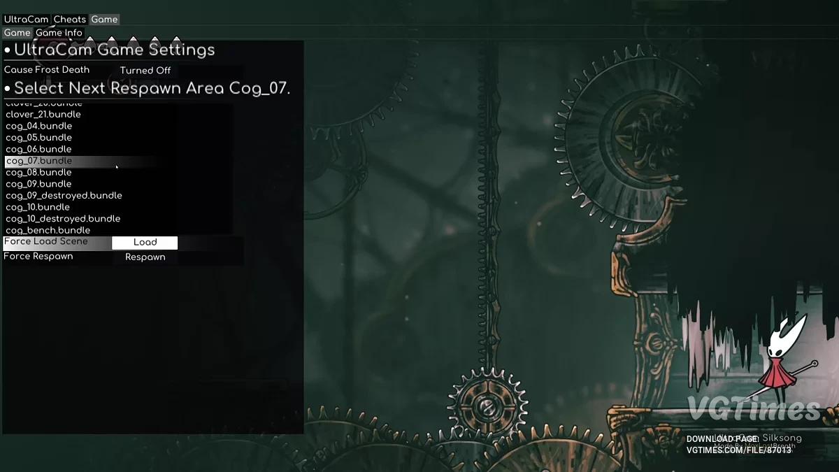 Hollow Knight: Silksong — Teletransporte para qualquer lugar e câmera livre