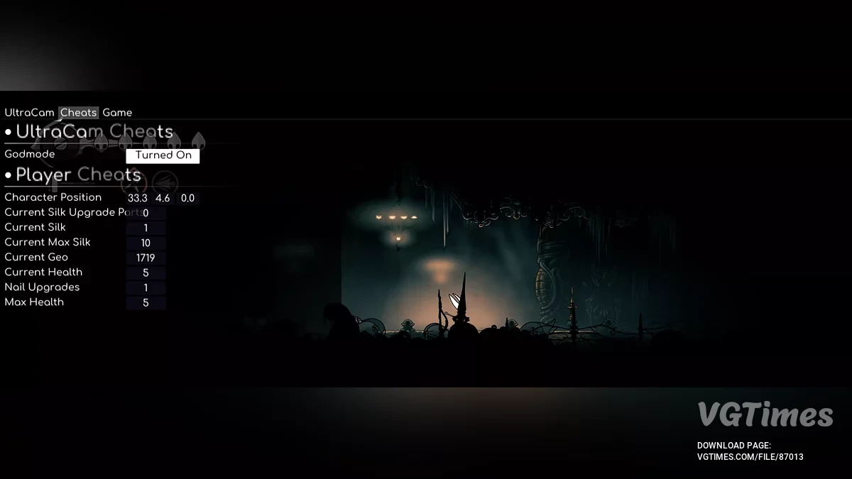 Hollow Knight: Silksong — Teletransporte para qualquer lugar e câmera livre