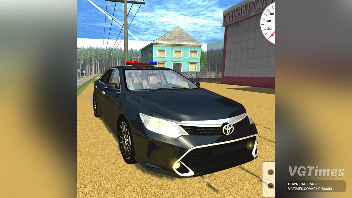 Simple Car Crash Physics Sim — Toyota Camry 3.5 V55 з мигалками