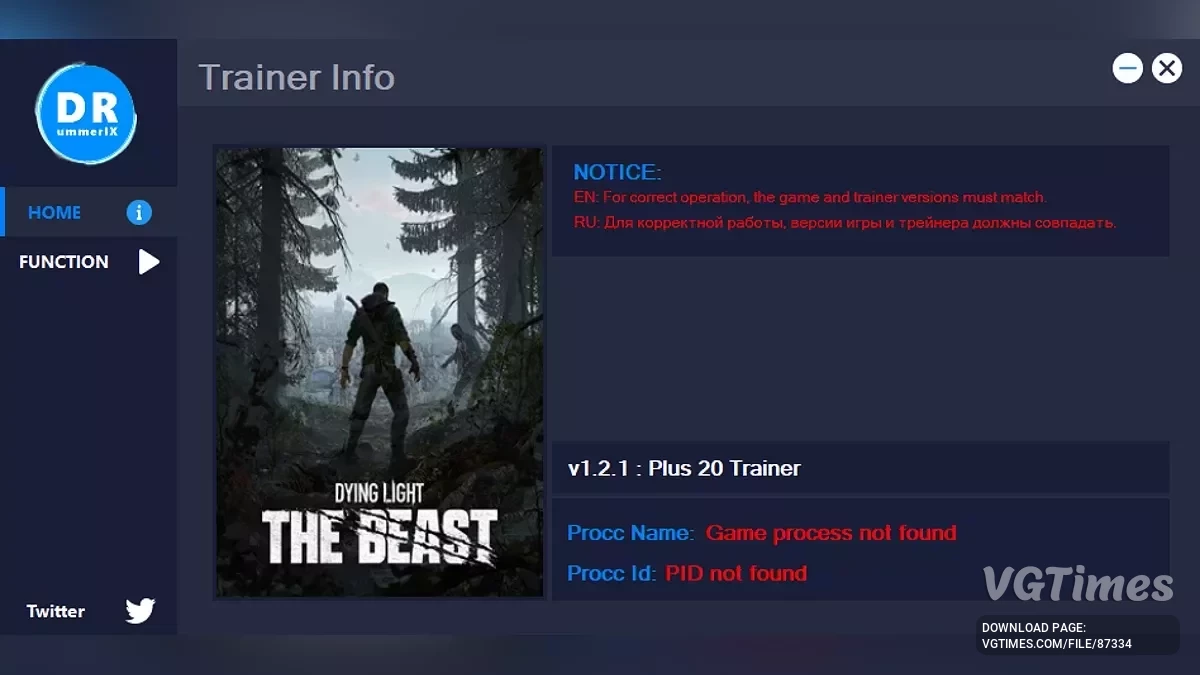 Dying Light: The Beast — Трейнер (+20) [Версія гри: 1.2.1] 24.09.25