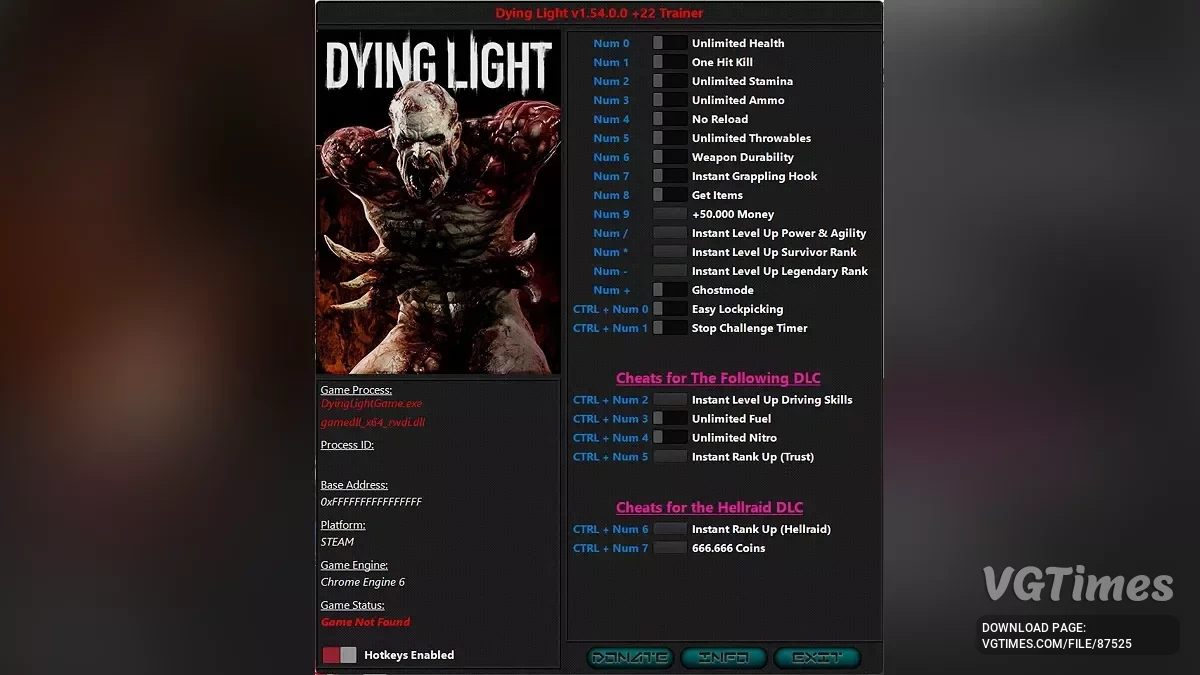 Dying Light — Trainer (+22) [1.54]