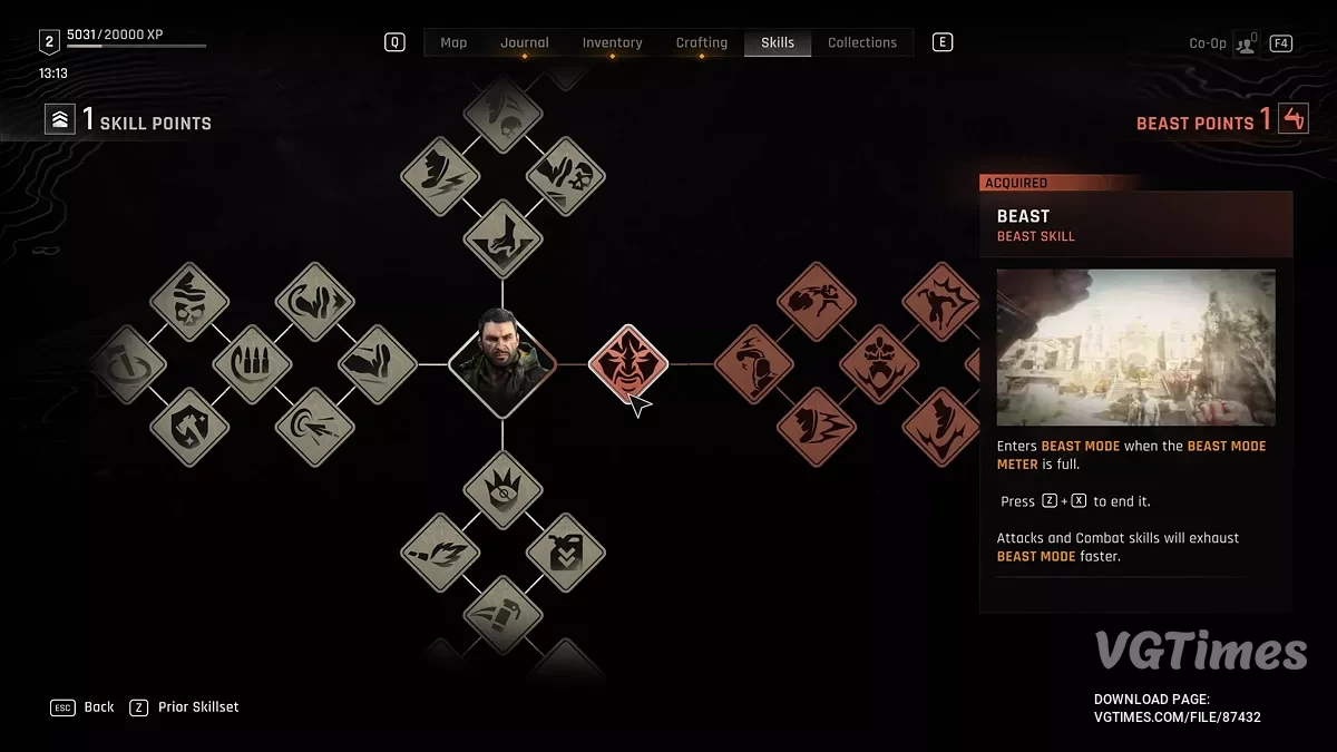 Dying Light: The Beast — Всі навички коштують 0 очок