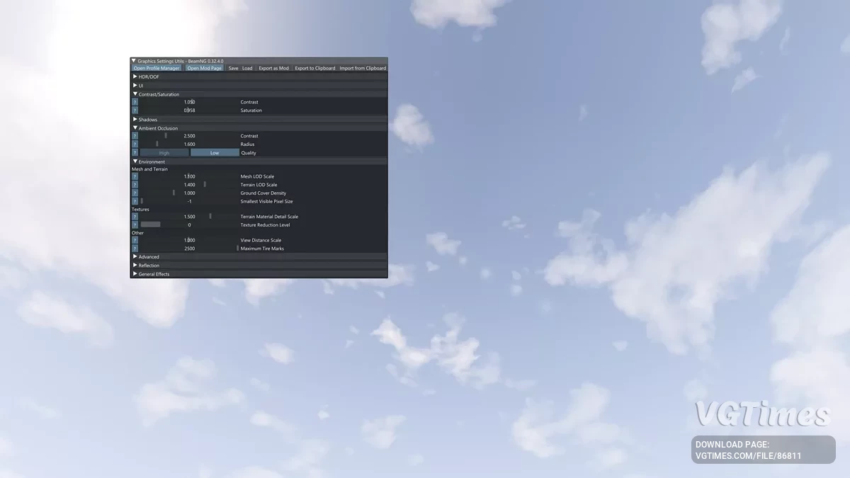 BeamNG.drive — Графіка Zeit v17.3 (0.36.x)